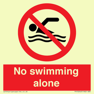 No swimming alone